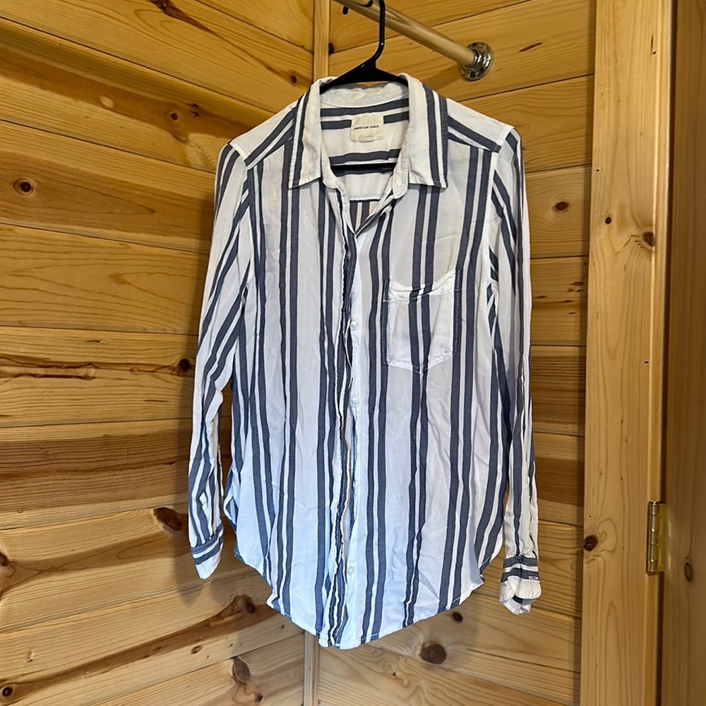 American Eagle Striped Blouse